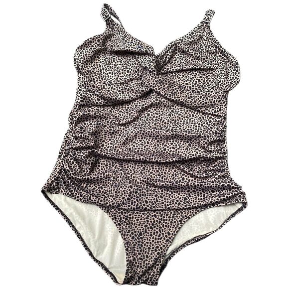 Fantasie Madagascar Underwire One piece Swimsuit twist front slimming US 40E - Picture 15 of 16